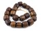 The Bead Chest Brown Bone Beads - Full Strand of Fair Trade African Beads (Barrel, Brown)